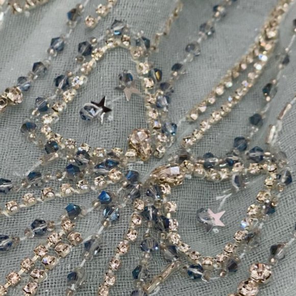 NEW LONG OFF THE SHOULDER SLEEVELESS A-LINE DRESS WITH LACE UP BACK AL A1092 - Picture 14 of 14